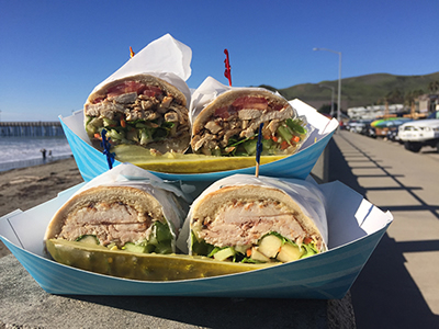 Counter-serve beach restaurant features Smoked Albacore Tacos